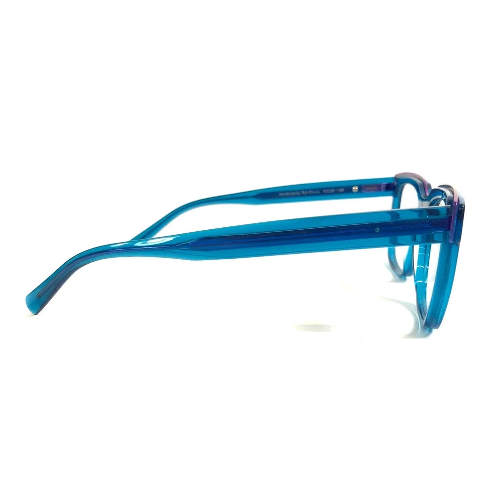 Tom Davies Eyeglasses Frames TD704 Col. 2053 Clear Blue Purple Square 52-20-145